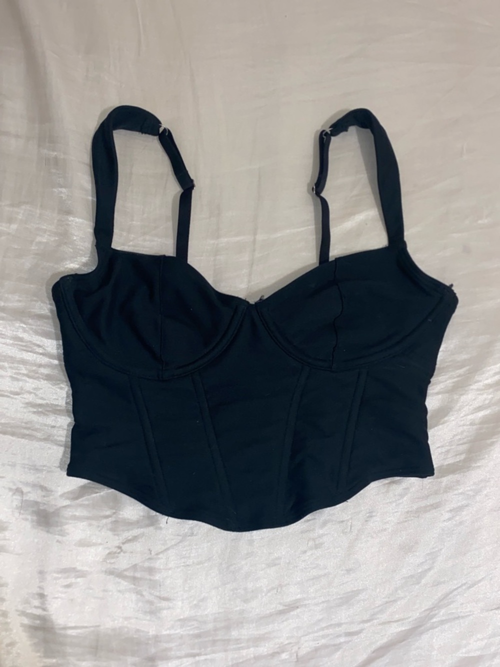 Black Corset Crop Top